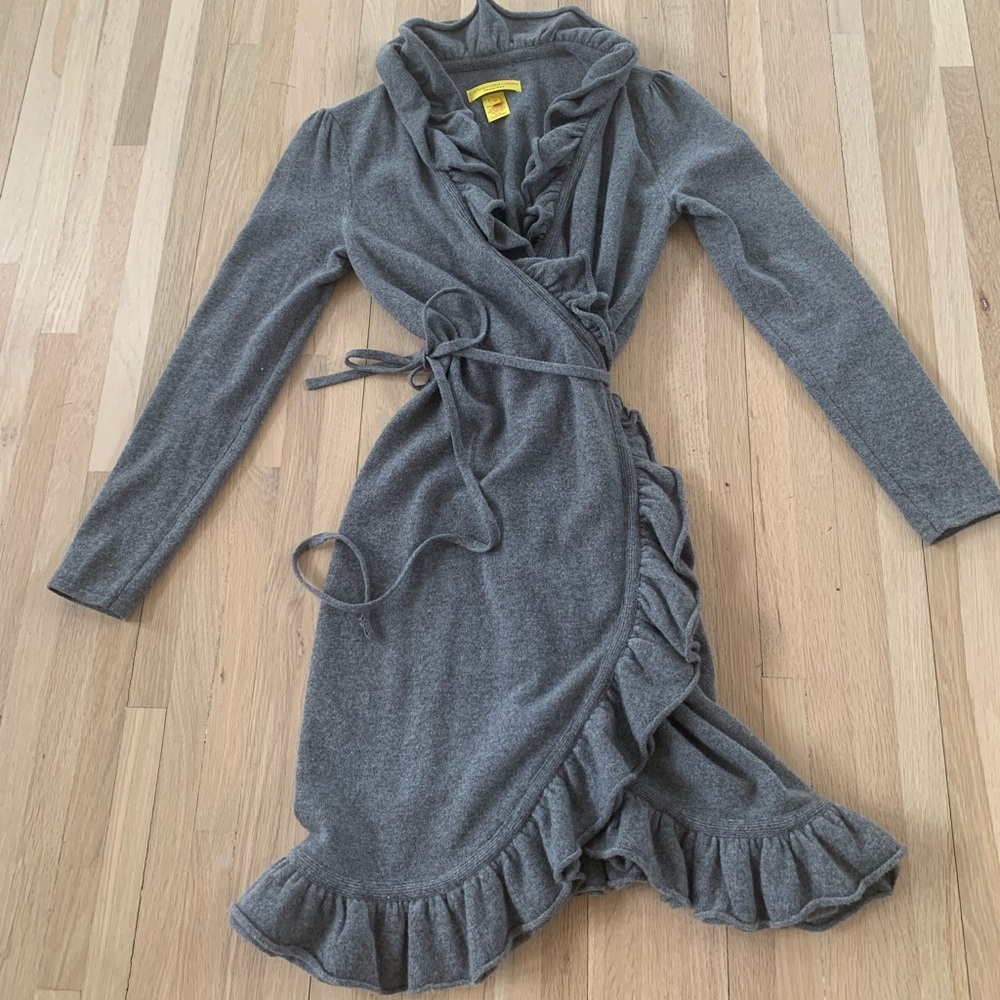 Grey cashmere sweater dress